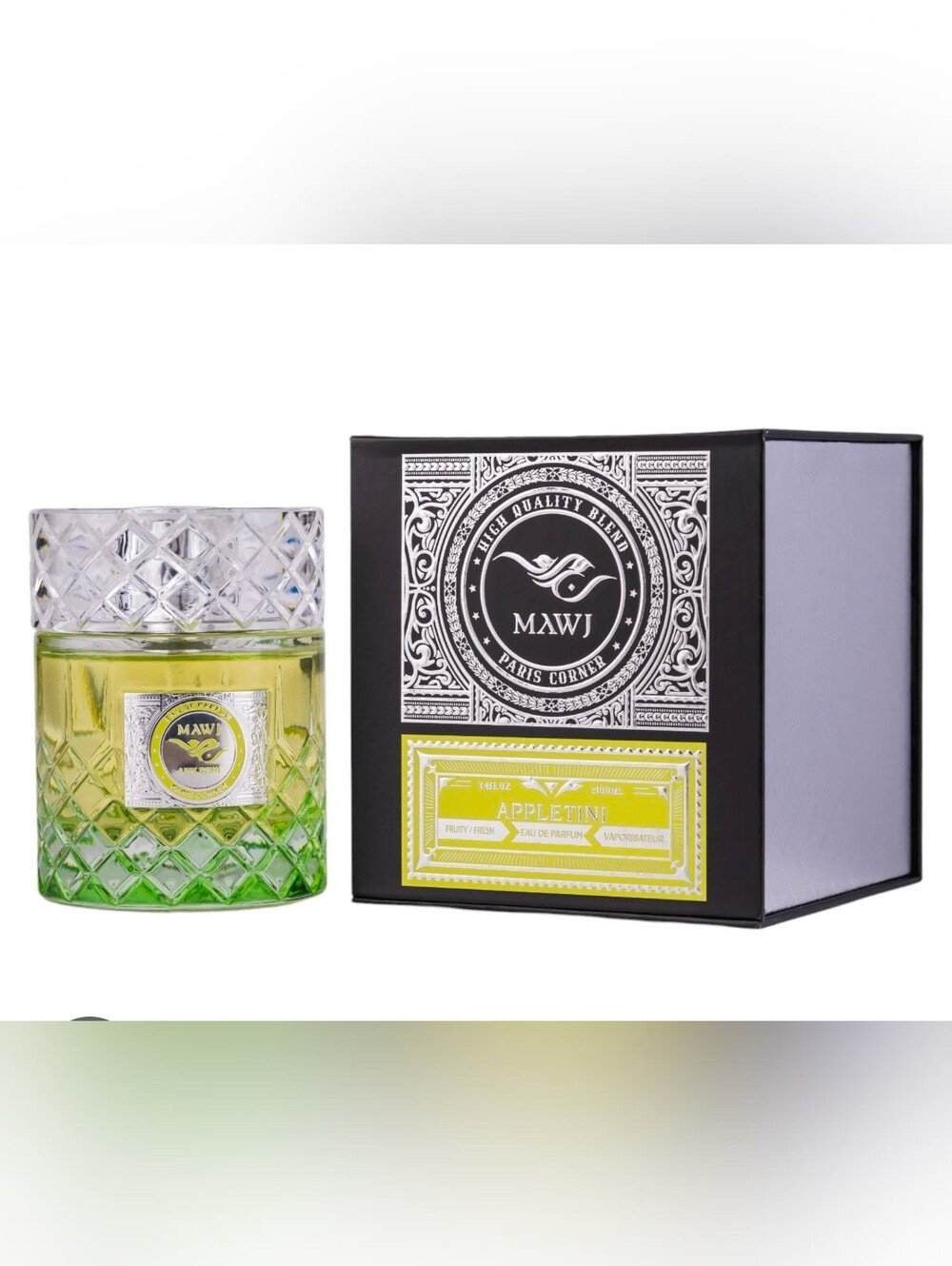 MAWI Appletini Unisex 100ml- Green & Clear Glass